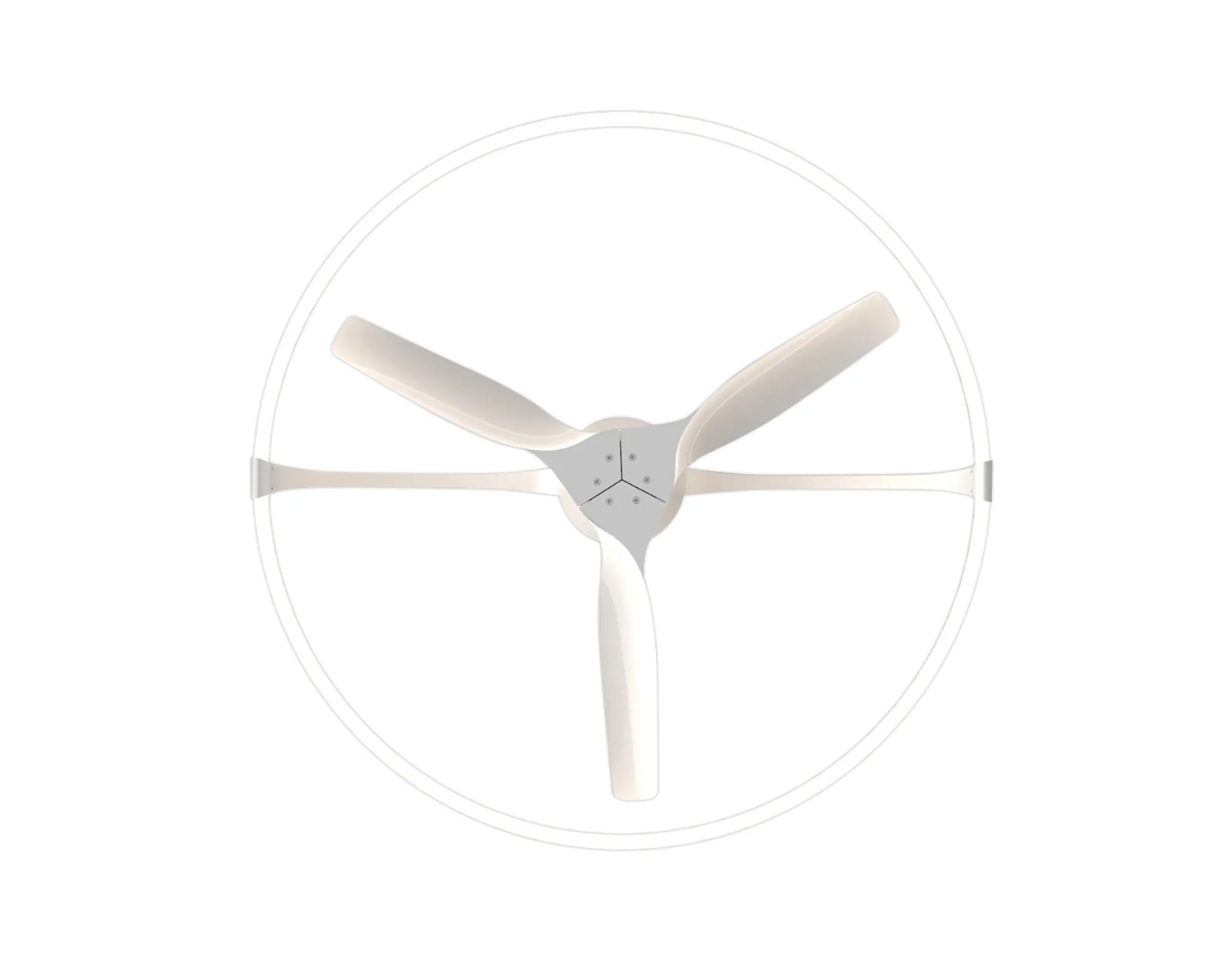 Nepal 75W LED Dimmable Ceiling Light & Fan, Remote / APP / Voice Controlled White M7530  Mantra Nepal